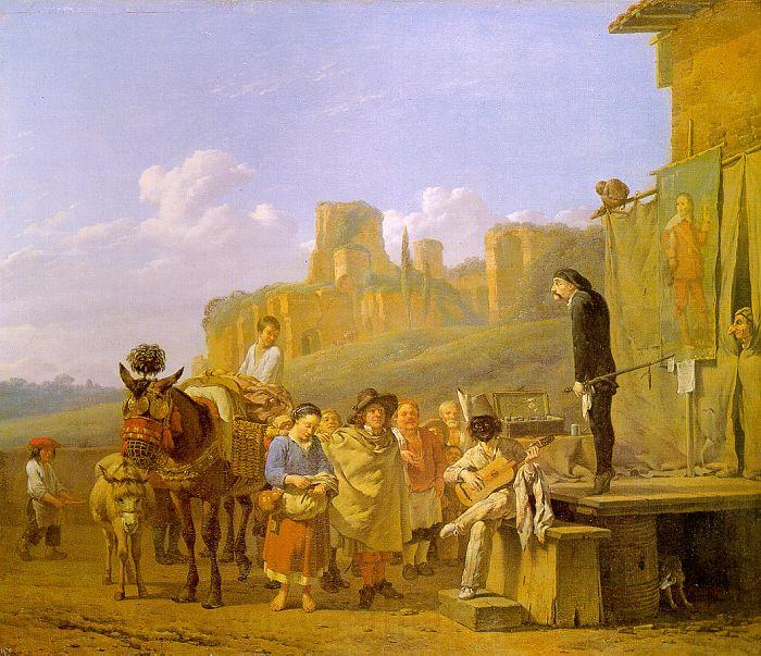 Karel Dujardin A Party of Charlatans in an Italian Landscape